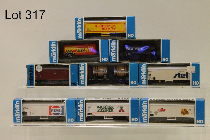 Marklin HO 9 RR Cars In Original Boxes: 4432, 4427, 4422, 4561, 4445, 4419, 4411, 4565, 4420