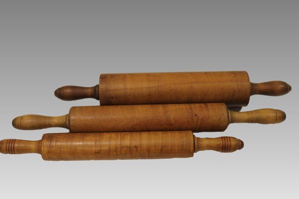 3 Tiger Maple Rolling Pins: Longest 19".