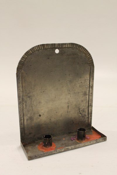 Double Tin Candle Sconce - 19th C. (1 of 2)