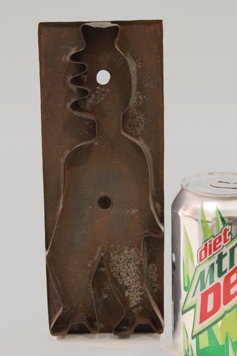 Tin Cookie Cutter Man in Top Hat w/ Goatee (1 of 2)