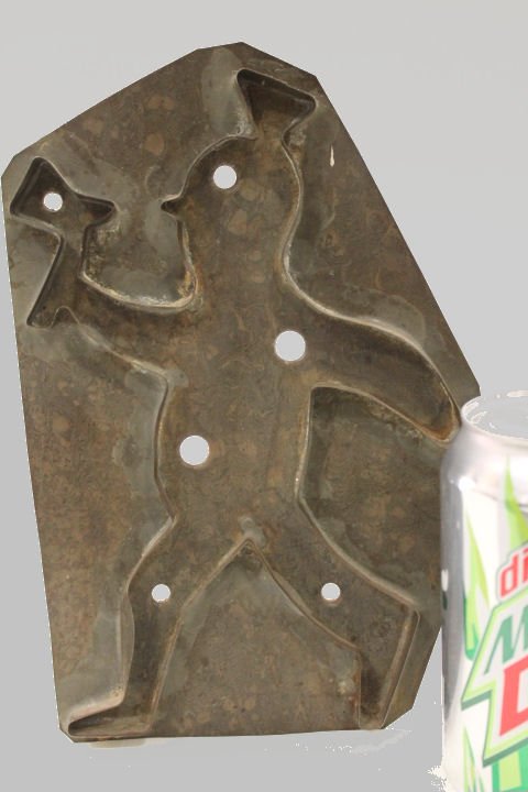 American Indian w/ Tomahawk Tin Cookie Cutter 19th (1 of 3)