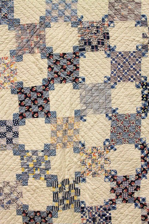 Blue & White Patchwork Quilt (1 of 3)