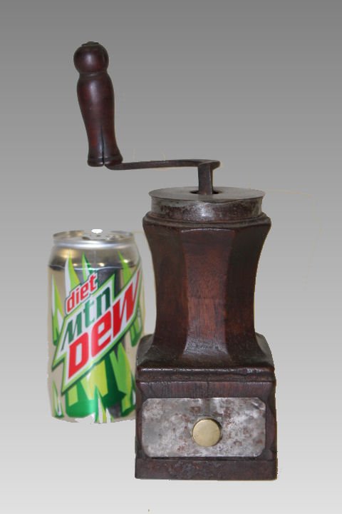 Small Hand-Carved Walnut Coffee Grinder / Mill (1 of 5)