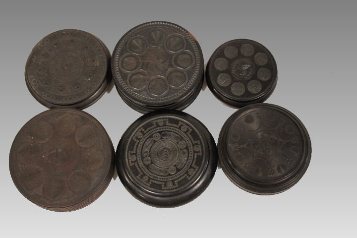 Lot of 6 19th C Snuff Boxes - Includes John Wesley: Lot of 6 snuff boxes early 19th century includes one with portrait of John Wesley (1703 â€“ 1791) Anglican minister and theologian who is credited with the foundation of the evangelical movement