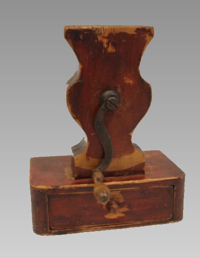 Unusual Coffee Grinder in Original Red Paint (1 of 3)