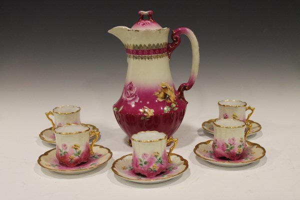 Porcelain Chocolate Pot Set (1 of 3)