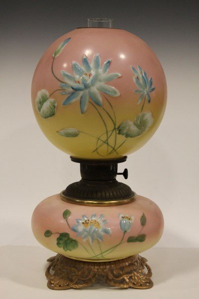 Water Lily Victorian Gone with the Wind Parlor Lamp (1 of 2)