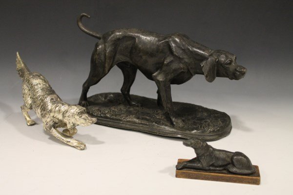 Lot of 3 Metal Dog Figures (1 of 6)