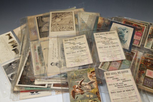 C1900 Misc Postcards, Trade Cards - Lot of 240 (1 of 1)