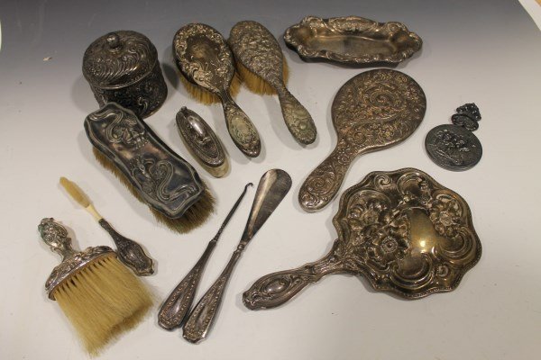 Mid 19th Century Mirrors, Brushes, Shoe Horn, More (1 of 1)