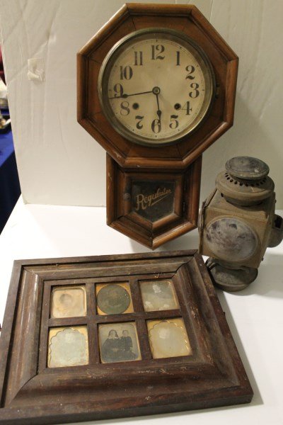 Regulator Clock; Carriage Lantern; Daguerreotypes (1 of 2)