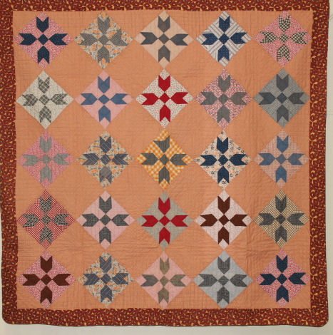 Circa 1870s Goose Tracks Quilt (1 of 1)
