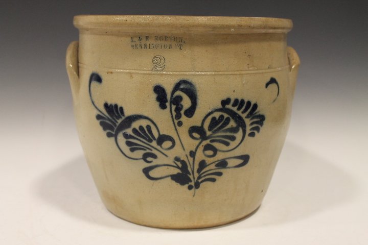 J & E Norton Stoneware Ovoid Storage Jar (1 of 3)