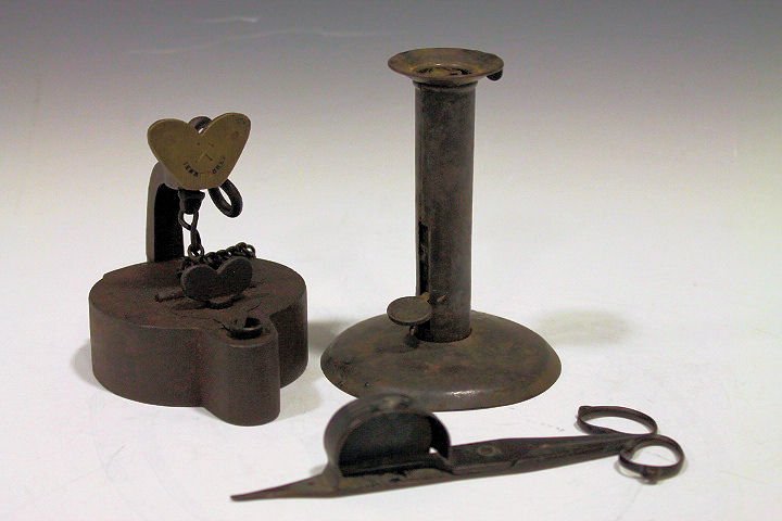 Boker Miner's Lamp, Wick Trimmers, Hog Scrapper (1 of 2)