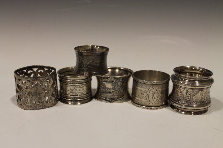 6 Napkin Rings - 1850-1890s (1 of 1)