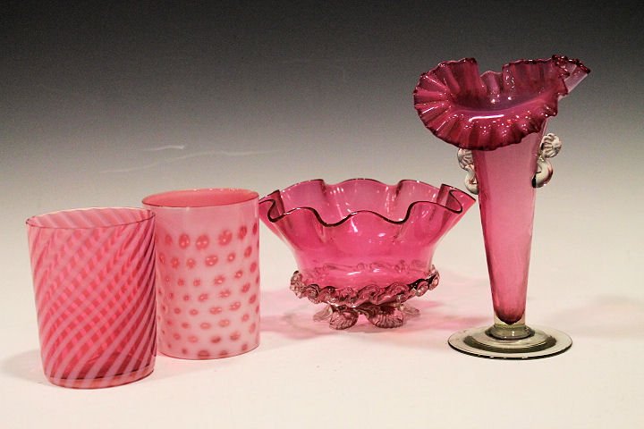 Victorian Art Glass Cranberry Glass Tumblers & More (1 of 1)