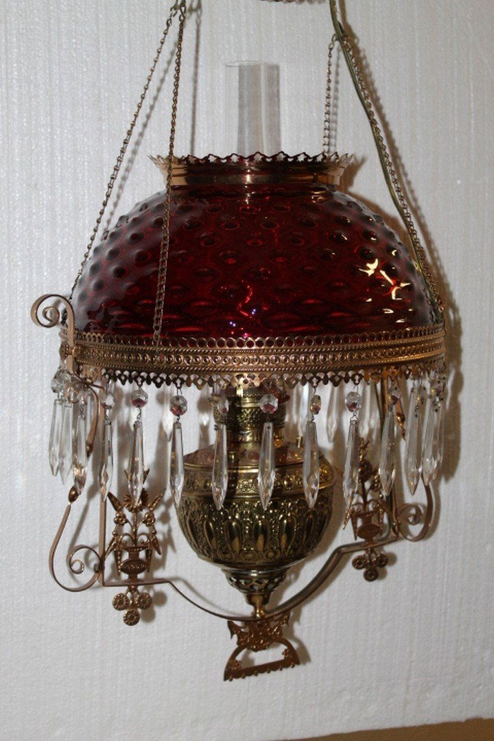 Victorian Hanging Parlor Lamp (1 of 1)