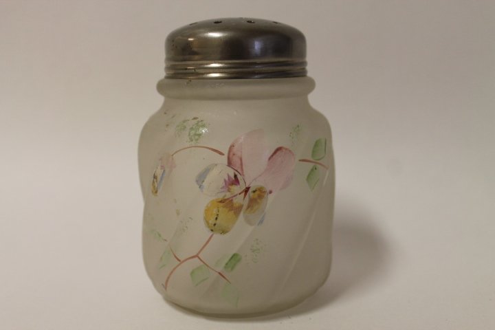 Northwood Decorated Parian Swirl Sugar Shaker (1 of 1)