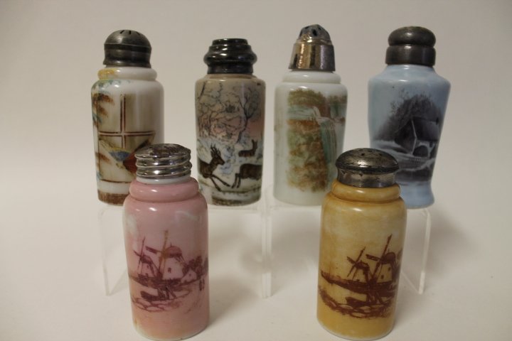 Victorian Scenic Pillar Salt Shakers (1 of 1)