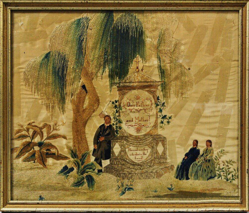 Early 19th C Memorial Picture (1 of 1)