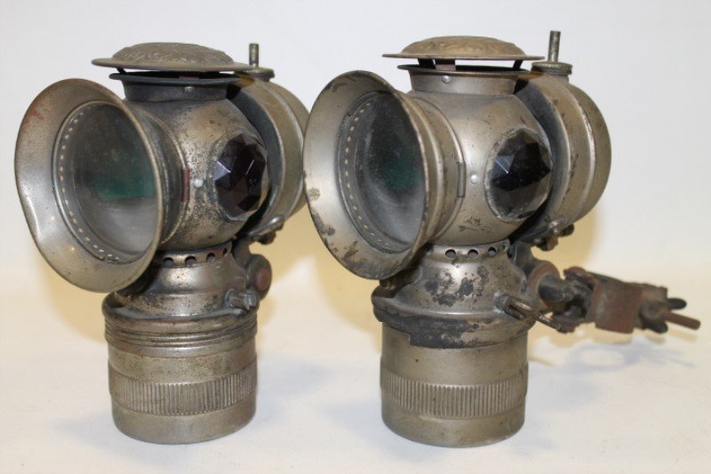 Pair 1899 Badger Mfg Solar Bicycle Lamps (1 of 1)