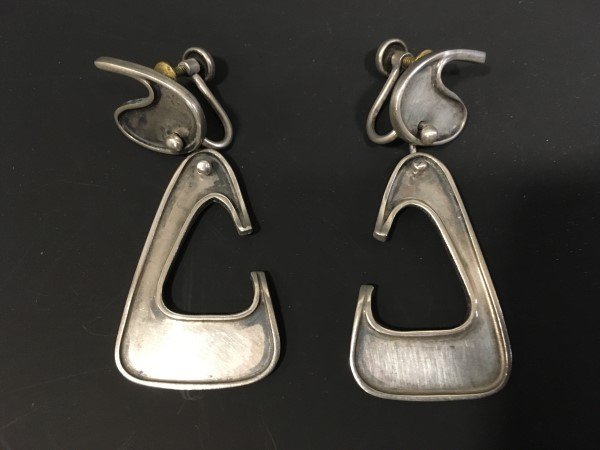 Ed Wiener Sterling Dangle Earrings (1 of 1)