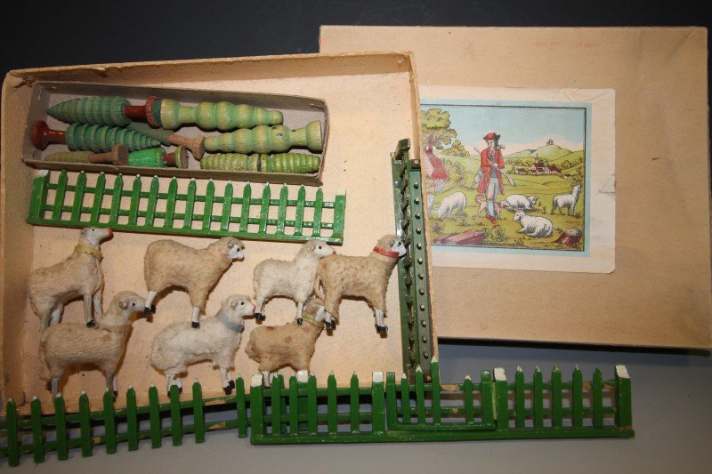 Stick Leg Putz Christmas Sheep O/Box (1 of 1)