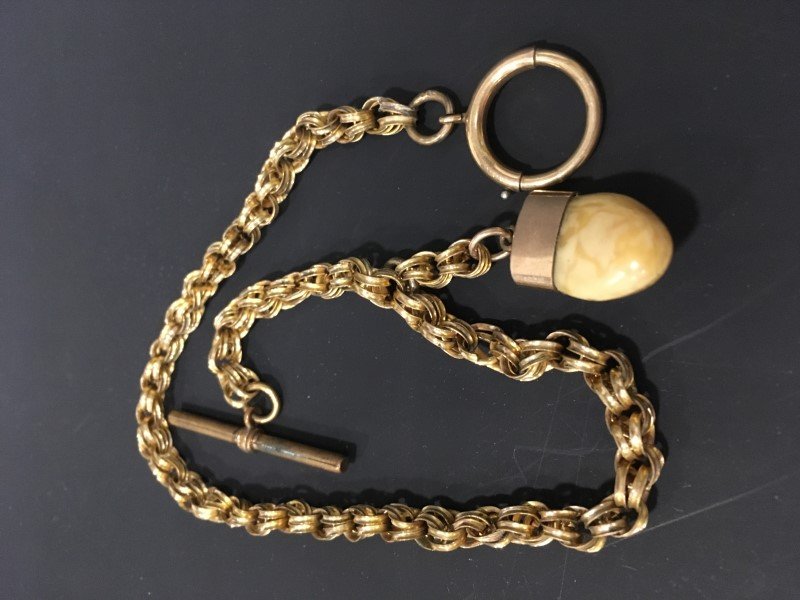 Cable Link Watch Chain Elks Fob G F (1 of 1)