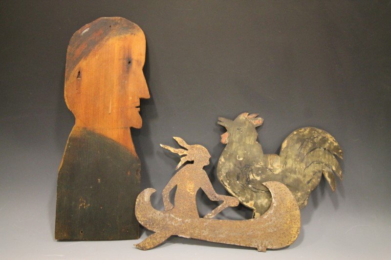 Metal Folk Art American Indian & Canoe (1 of 1)