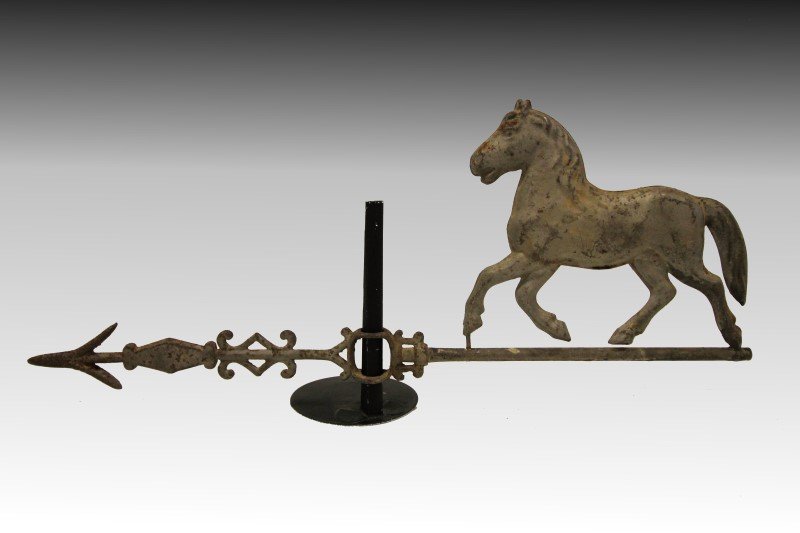 Trotting Gray Horse & Arrow Weathervane (1 of 1)