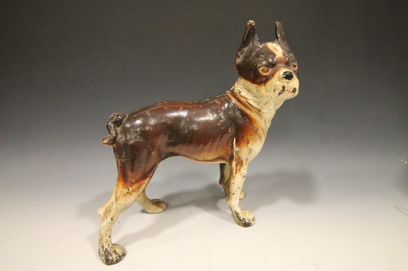 Bulldog Doorstop - Original Brown Paint (1 of 1)