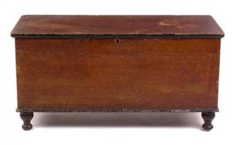 19th C Painted Blanket Chest New England (1 of 1)