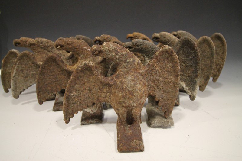 10 Cast Iron Snow Birds Eagles - 19th C (1 of 1)
