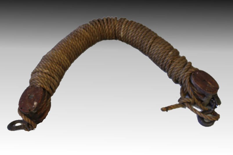 Hanging Coiled Barn Rope Block & Tackles (1 of 1)