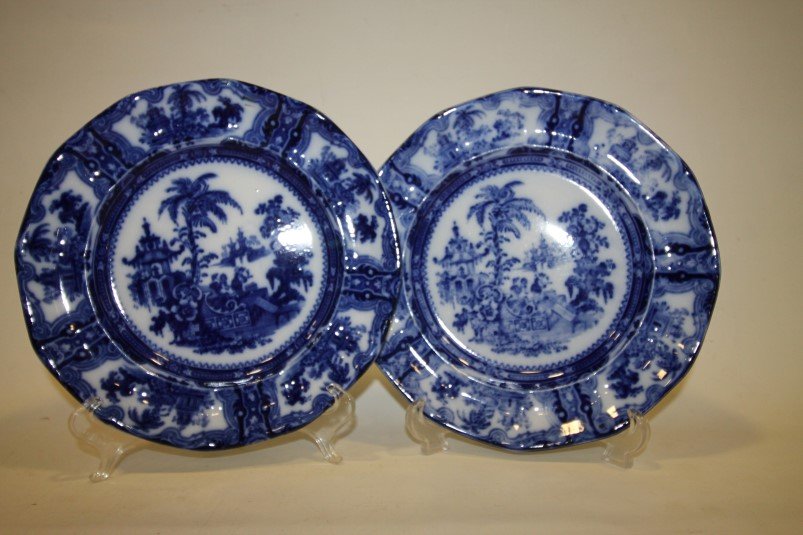 Pair Kyber Flow Blue Dinner Plates (1 of 1)
