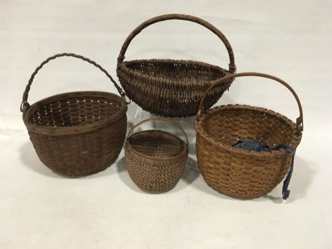 Lot of 4 Antique Baskets (1 of 1)