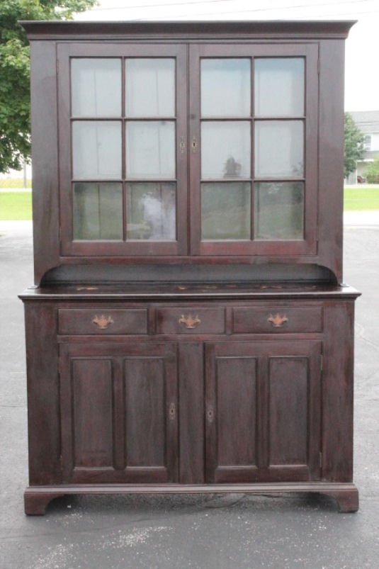 1830s New England Stepback Cupboard (1 of 2)