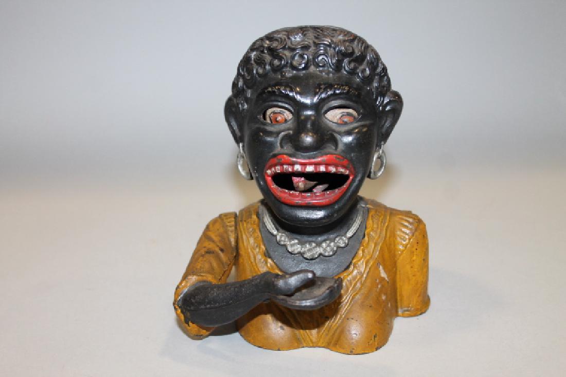 Cast Iron Dinah Black Americana Mechanical Bank