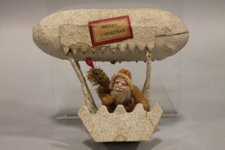 Christmas Ornament Paper Mache Zeppelin w/ Santa Jan 21, 2017 Stony Ridge Auction in OH