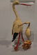 Christmas Ornament - Spun Cotton Storks, Nest w/ Eggs