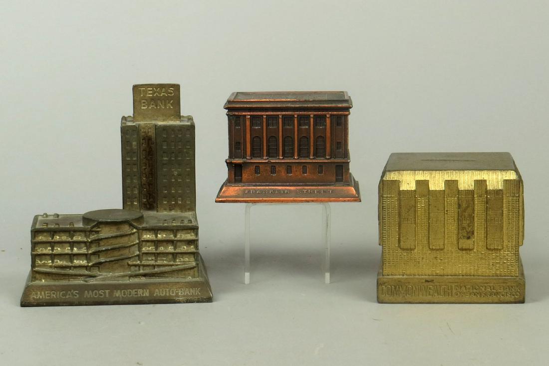 Lot of 3 PM and Lead Banthrico Building Banks (1 of 3)