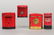 Lot of 4 Tin English Post Office-type Banks