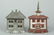 Lot of 2 Aluminum French Building Banks - 2