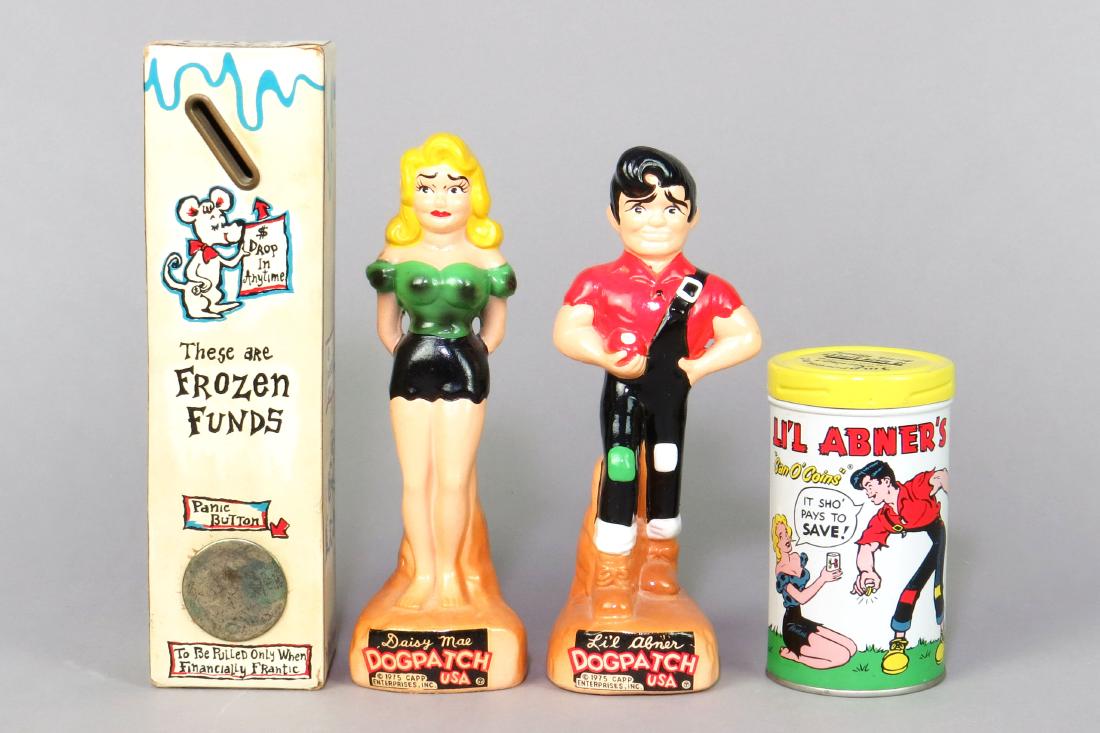 Lot of 4 Compo, Tin, Cdbd. Banks (1 of 2)