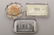 Lot of 3 Glass Financial-related Paperweights