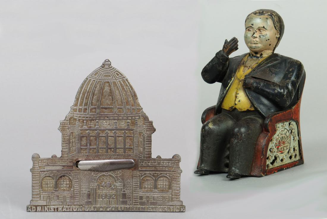 Lot of 2 CI Mechanical Banks (1 of 5)