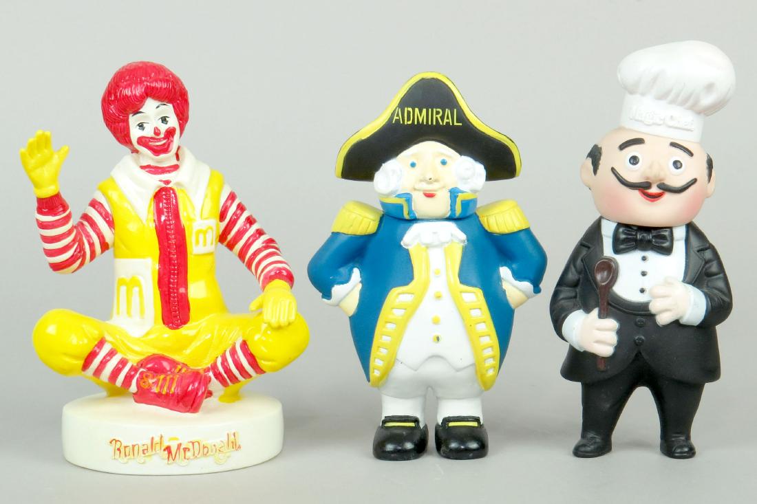 Lot of 3 Plastic/Rubber Misc. Figural Adv. Banks (1 of 2)