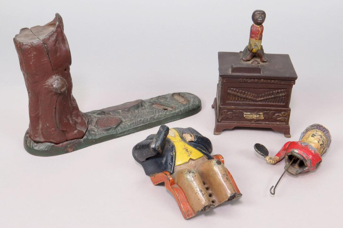 Lot of CI Various Mechanical Banks for Parts (1 of 1)