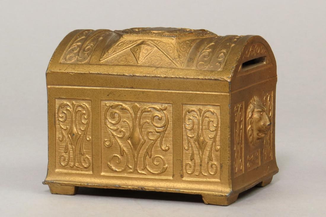 Lead Chest Bank w/Lion Head Decorations (1 of 3)