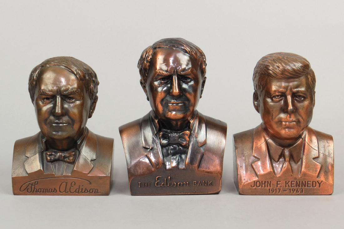 Lot of 3 PM Figural Bust Banks (1 of 3)